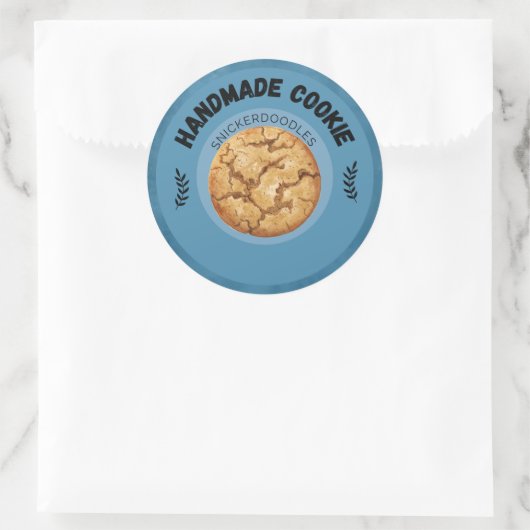 Custom Snickerdoodle Cookie Labels Runder Aufkleber (Tasche)