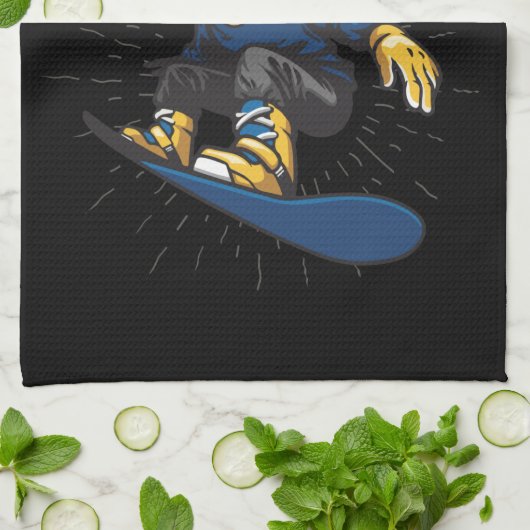 Custom Snow Boarder Snowboard Shop Big Air Geschirrtuch (Gefaltet)