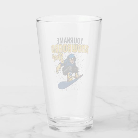 Custom Snow Boarder Snowboard Shop Big Air Glas (Rückseite)
