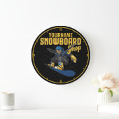 Custom Snow Boarder Snowboard Shop Big Air Große Wanduhr (Zuhause)