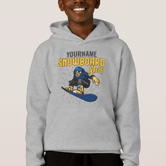 Custom Snow Boarder Snowboard Shop Big Air Hoodie (Vorderseite)