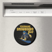 Custom Snow Boarder Snowboard Shop Big Air Magnet (In Situ (Geschirrspüler))