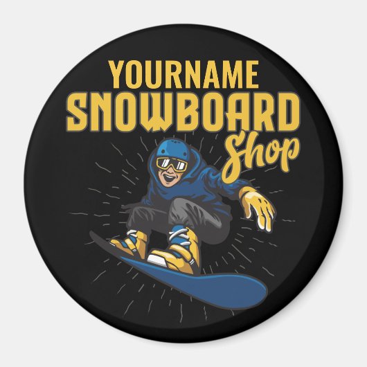 Custom Snow Boarder Snowboard Shop Big Air Magnet (Vorne)