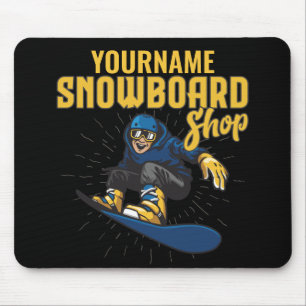 Custom Snow Boarder Snowboard Shop Big Air Mousepad