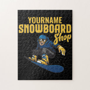 Custom Snow Boarder Snowboard Shop Big Air Puzzle