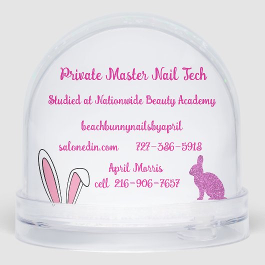 Custom Snow Globe Schneekugeln (Rückseite)