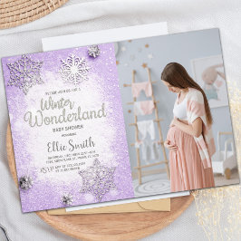 Custom Snowflake Baby Celebration Einladung