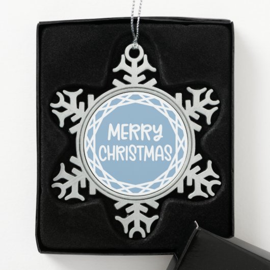 Custom Snowflake Ornament - Pewter Foto Keepake! (Box)