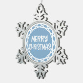 Custom Snowflake Ornament - Pewter Foto Keepake! (Rechts)