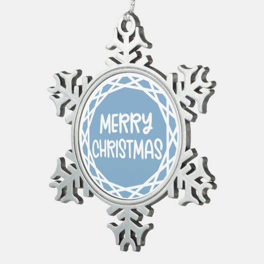 Custom Snowflake Ornament - Pewter Foto Keepake! (Rechts)