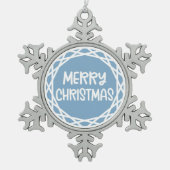 Custom Snowflake Ornament - Pewter Foto Keepake! (Vorderseite)