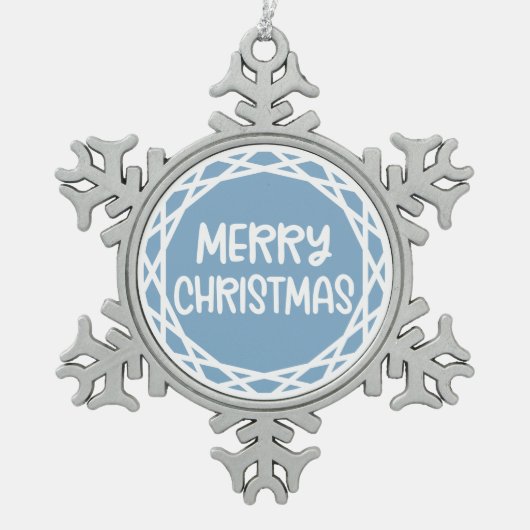 Custom Snowflake Ornament - Pewter Foto Keepake! (Vorderseite)