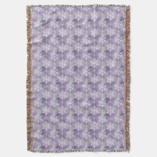 Custom Snowflake Throw Blanket Decke (Vorderseite Vertikal)