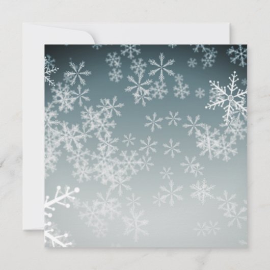 Custom Snowflake Weihnachts-Flat Card (Rückseite)