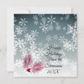 Custom Snowflake Weihnachts-Flat Card (Vorderseite)
