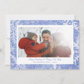 Custom Snowflake Weihnachts-Fotokarte Feiertagskarte (Vorderseite)