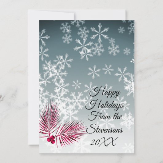 Custom Snowflake Weihnachtskarte (Vorderseite)