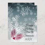 Custom Snowflake Weihnachtskarte (Vorne/Hinten)