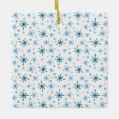 Custom Snowflakes Design Muster Weihnachten Keramikornament (Vorderseite)