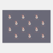 Custom Snowman Aquarell Weihnachtsgeschenk Geschenkpapier Set (Vorderseite 2)