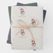 Custom Snowman Aquarell Weihnachtsgeschenk Geschenkpapier Set (Beispiel)