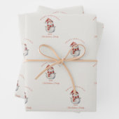 Custom Snowman Aquarell Weihnachtsgeschenk Geschenkpapier Set (Beispiel)
