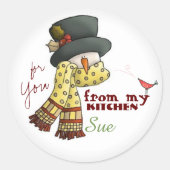 Custom Snowman Baking Stickers (Vorderseite)