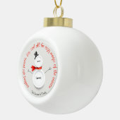 Custom Snowman Button Ball Ornament (Rechts)