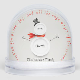Custom Snowman Button Schneekugeln
