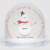 Custom Snowman Button Schneekugeln (Rückseite)