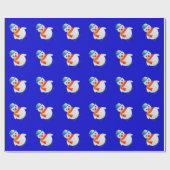 Custom Snowman Christmas Wrapping Geschenkpapier (Flach)