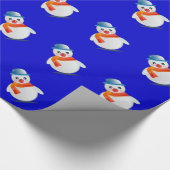 Custom Snowman Christmas Wrapping Geschenkpapier (Ecke)