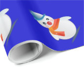 Custom Snowman Christmas Wrapping Geschenkpapier (Rolleneckpunkt)