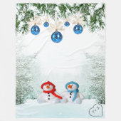 Custom Snowman Fleece Blanket (Vorderseite)