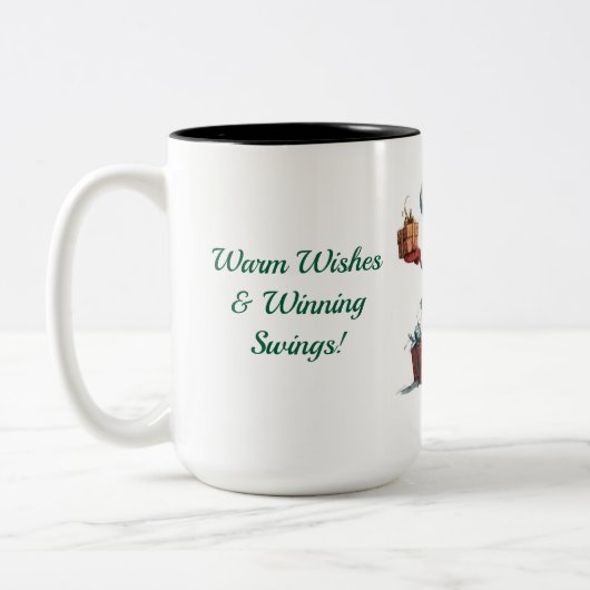 Custom Snowman Golfer Holiday Tasse (Links)