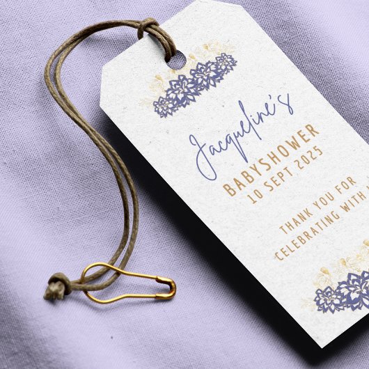 Custom Snowman lila Thema Kinderdusche Geschenkanhänger