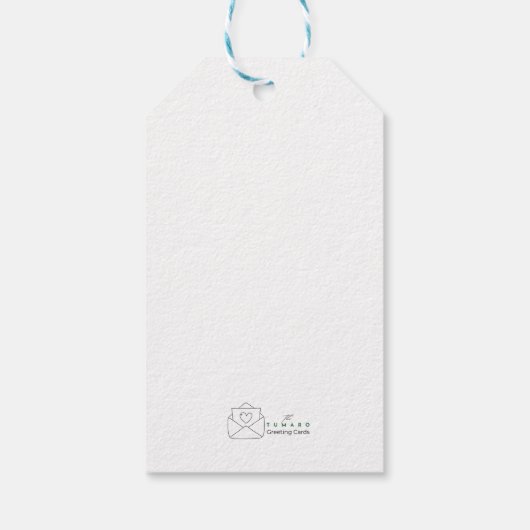 Custom Snowman lila Thema Kinderdusche Geschenkanhänger (Rückseite)