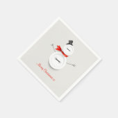Custom Snowman Merry Christmas Paper Napkins Serviette (Ecke)