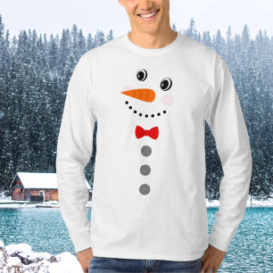 Custom Snowman Red Bowtie Black Buffalo Tasten T T-Shirt