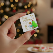 Custom Snowman, Tree & Wormy wünscht Weihnachten Magnet