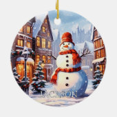 Custom Snowman Weihnachtsschmuck (Hinten)