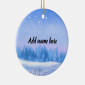 Custom Snowy Landscape Christmas Ornament (Rechts)