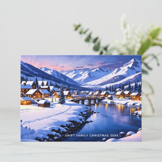 Custom Snowy Winter Wonderland, Weihnachten (Stehend Vorderseite)