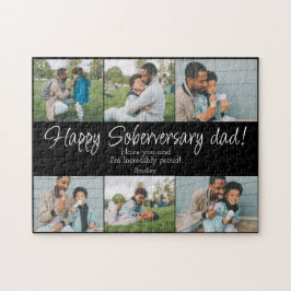 Custom Sober Anniversary Vater 6 Fotos Personalisi Puzzle