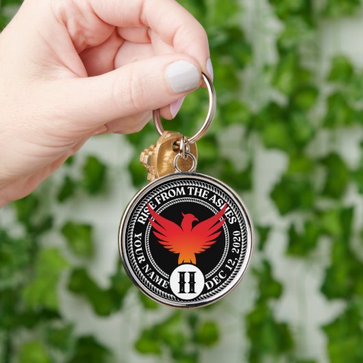 Custom Sober Coin Medallion mit Phoenix Schlüsselanhänger (Hand)