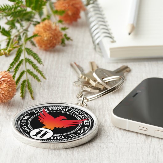 Custom Sober Coin Medallion mit Phoenix Schlüsselanhänger (Seite)