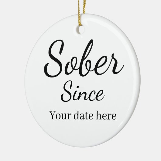 Custom “Sober Since” Keychain - Sobriety Date  Keramik Ornament (Links)