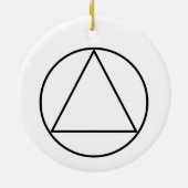 Custom “Sober Since” Keychain - Sobriety Date Keramik Ornament (Hinten)