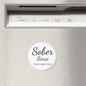 Custom “Sober Since” Keychain - Sobriety Date Magnet (In Situ (Geschirrspüler))