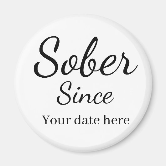 Custom “Sober Since” Keychain - Sobriety Date Magnet (Vorne)